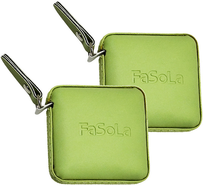 FaSoLa 新版迷你捲尺 隨身PU量尺 一鍵自動卡位 方形 綠色, 1組, 150cm