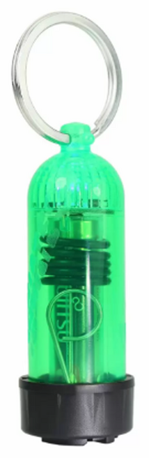 AQUATEC LED 閃爍小氣瓶鑰匙圈 LED-2575, 綠色