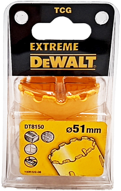 DEWALT 得偉 51x40碳化鎢圓穴鋸鋸刃 DT8150-QZ, 1入