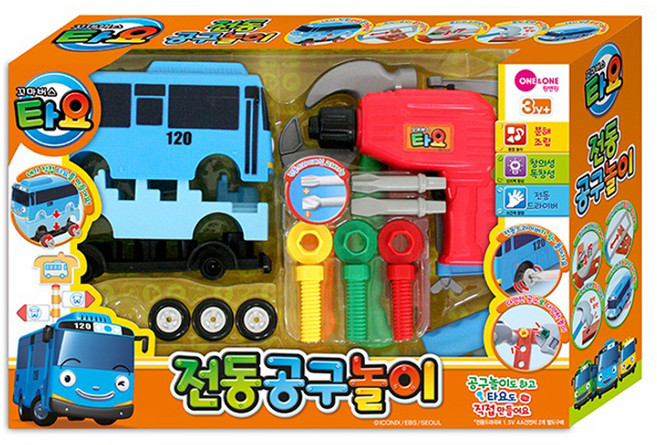 타요 전동 공구놀이, 혼합색상, 1개