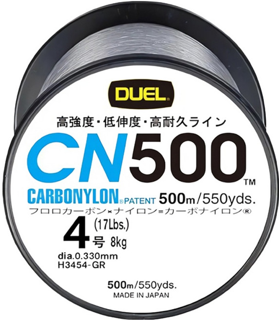 DUEL CN500 CARBONYLON 透明 碳纖尼龍複合線 碳纖線 碳素線 卡夢線 子線 前導線 4, 透明色, 1個