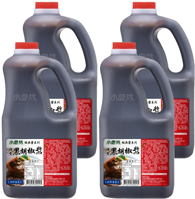 小磨坊 特香黑胡椒醬, 2.3kg, 4桶