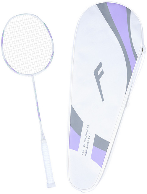 프로스펙스 카본 배드민턴 라켓 화이트 82g + 보관 가방 세트, 1세트, PSCBA4500WH