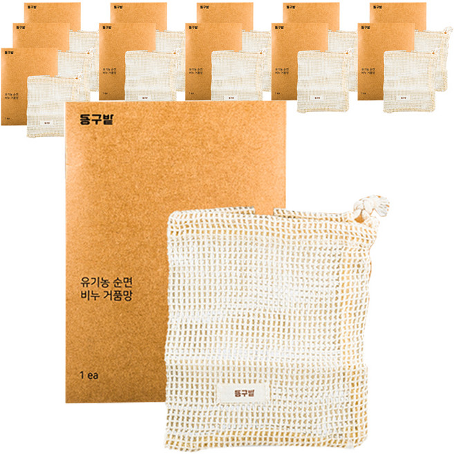 동구밭 순면 비누거품망, 혼합색상, 12개