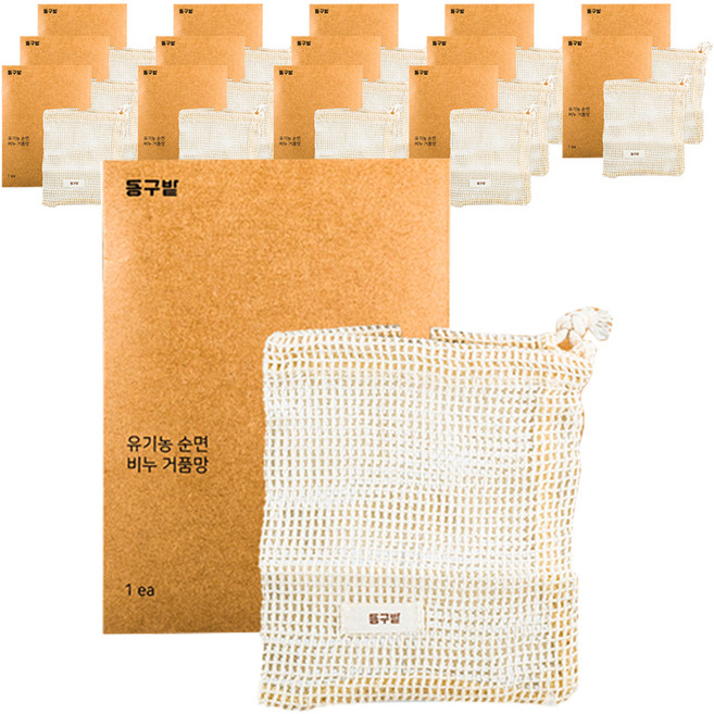 동구밭 순면 비누거품망, 혼합색상, 15개