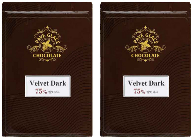 파베글라스 다크 커버춰 리얼 75% Velvet 초콜릿, 2개, 400g