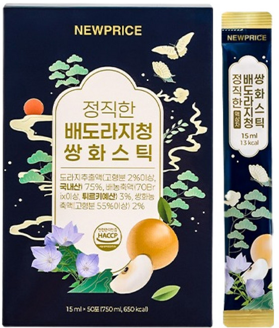 뉴프라이스 정직한 배도라지청 쌍화스틱, 15ml, 50개입, 1개