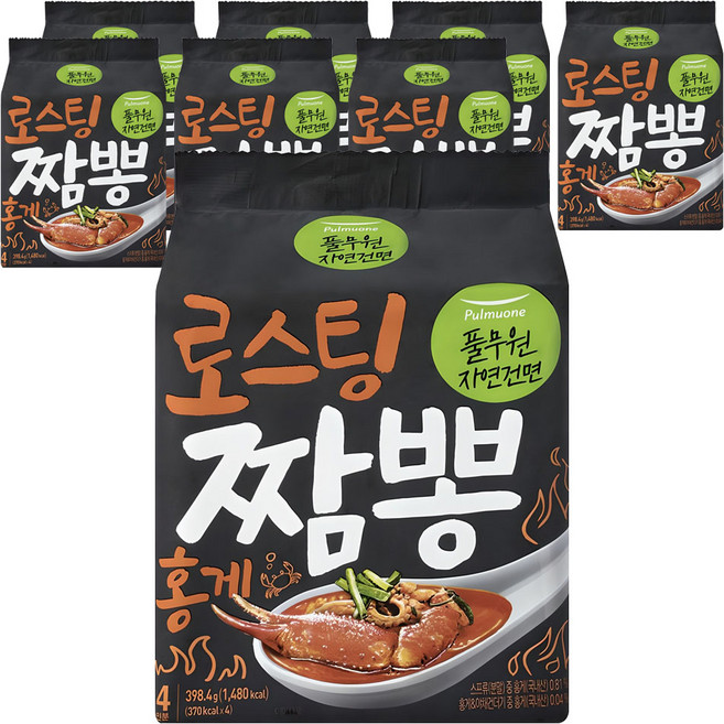 풀무원자연건면 로스팅 짬뽕 홍게 99.6g, 32개