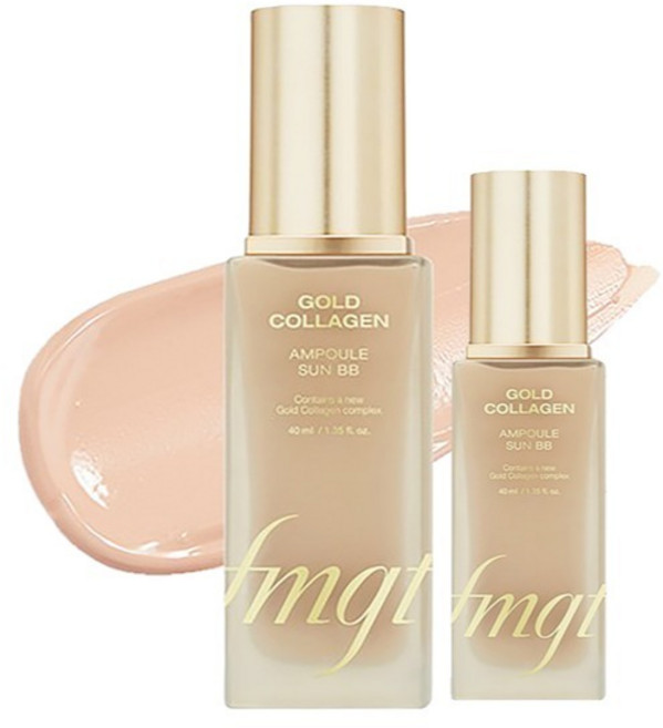 fmgt New 골드 콜라겐 앰플 선 비비 크림 SPA50+ PA+++, 40ml, 2개