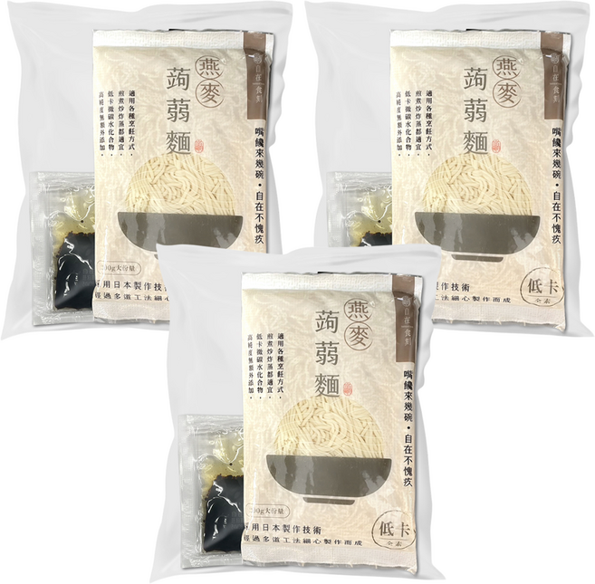自在食刻 蔥爆秘醬蒟蒻米線, 225g, 3包