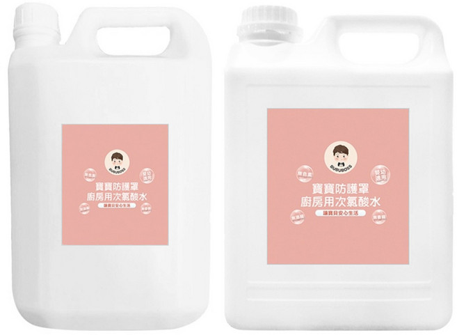 BUBUBOSS 寶寶防護罩 廚房用次氯酸水 超值組 輕巧補充瓶 + 超值補充瓶, 1組, 6L