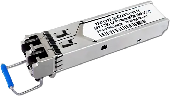Neon 台灣霓虹 SFP 千兆單模LC雙纖光模組, 56mm, 銀色, 1個
