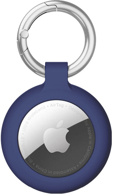 신지모루 에어태그 홀더 360 충격흡수 TPU 소프트 커버 케이스, 네이비, 1개