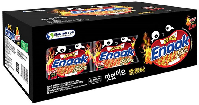 GEMEZ Enaak 韓式小雞麵 勁辣味, 672g, 1盒