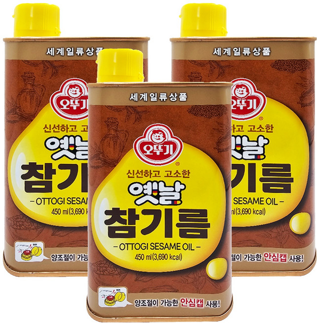 OTOKI 不倒翁 Yetnal 傳統芝麻油, 450ml, 3瓶