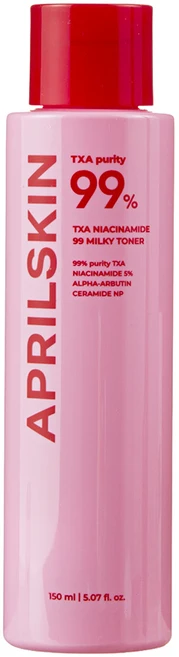 에이프릴스킨 TXA 나이아신아마이드 토닝샷 99 밀키 토너, 150ml, 1개 - 쿠팡
