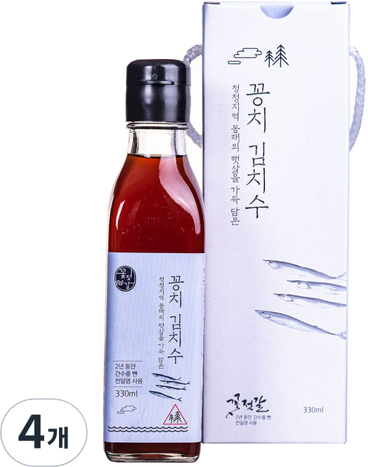 꽃젓갈 꽁치김치수, 330ml, 4개