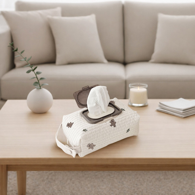 MF스토어 곰곰 패브릭 물티슈 케이스, 베이지