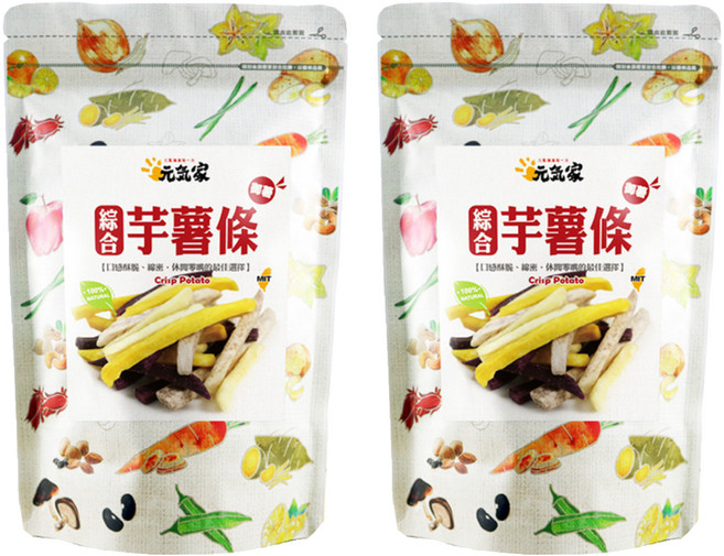 元氣家 綜合芋薯條, 120g, 2包