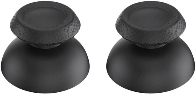 스페이스쉴드 PS5 듀얼센스 호환 게임 컨트롤러 수리 부품 아날로그 스틱, 블랙, 2개