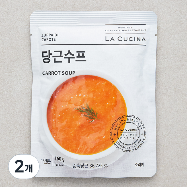 라쿠치나 당근수프 (냉장), 160g, 2개