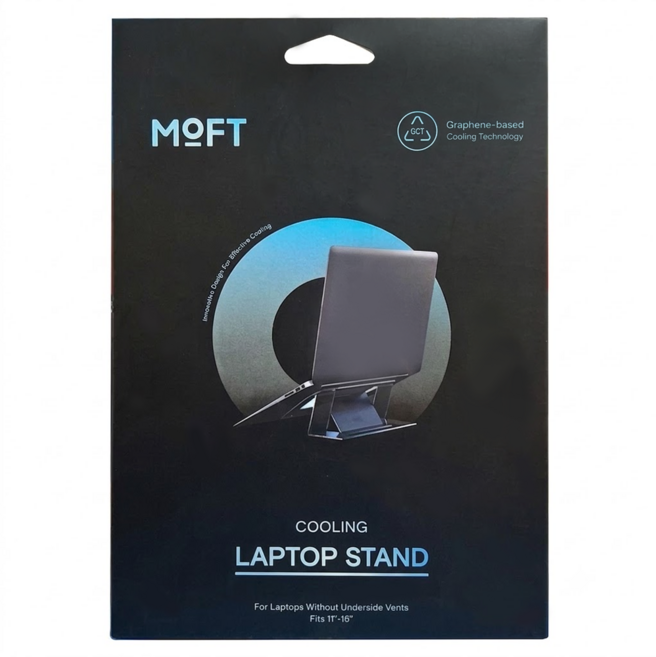 MOFT 石墨烯散熱筆電支架, 經典黑, 1個