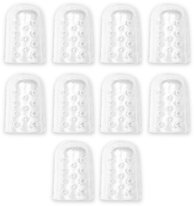 아르셀 실리콘 발가락골무 보호캡 10p 세트 투명, 1세트