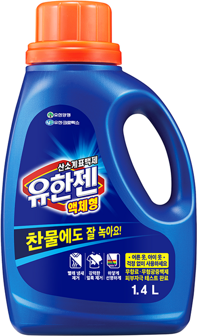 유한젠 산소계 표백제 액체형, 1.4L, 1개