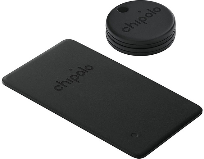 Chipolo ONE&Card SPOT 卡式防丟小幫手 適用於Apple Find My 輕鬆找尋 寵物/錢包神器 超薄規格生活防水, SCB-BK, 1組