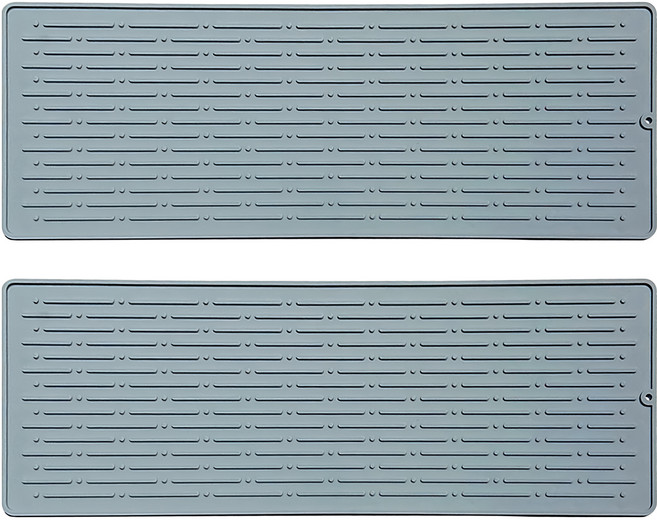 CHIFUN SENHUO 祈樂森活 矽膠瀝水墊, 灰色, 2個