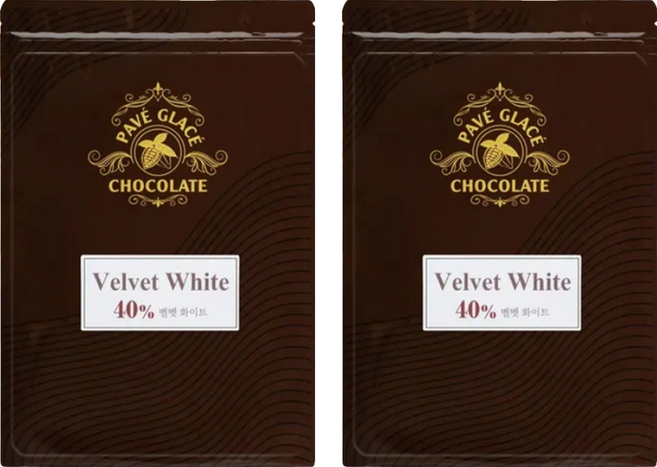 파베글라스 화이트 커버춰 리얼 초콜릿 40%, 400g, 2개