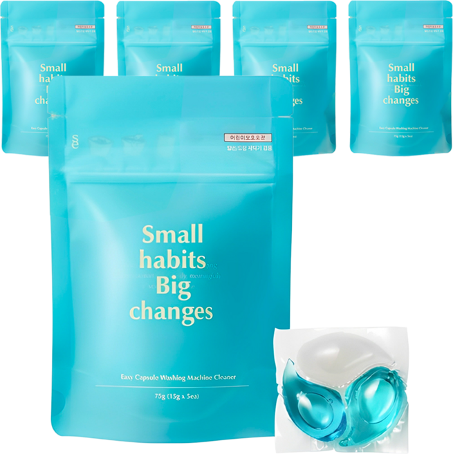 소소이지 이지 캡슐 세탁조 클리너 5p, 75g, 5개