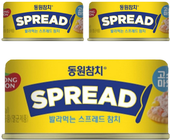 동원참치 스프레드 고소마요, 100g, 3개