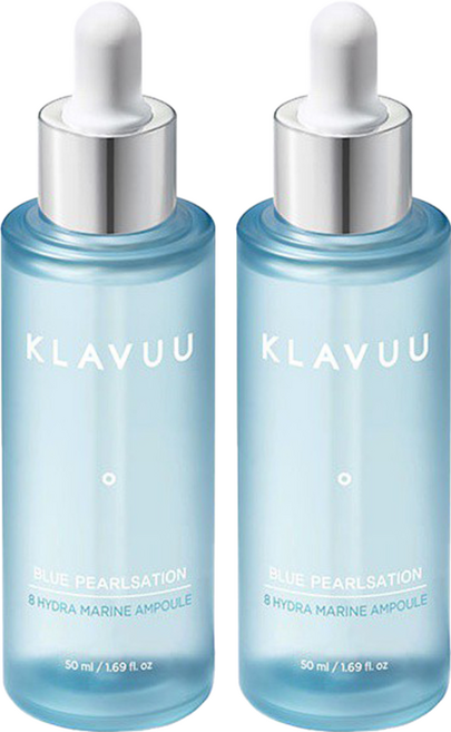 KLAVUU 克拉優 藍珍珠 海洋八杯水 膠原保濕安瓶, 50ml, 2瓶
