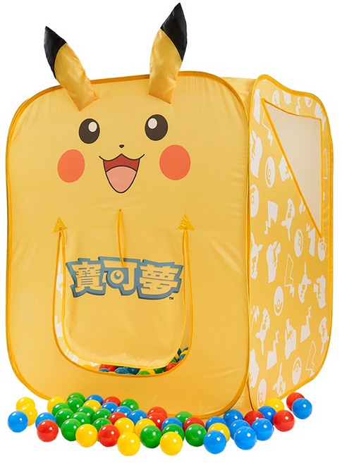 PoKeMoN 寶可夢 球池帳篷二合一遊戲屋 + 遊戲球50顆, 1組