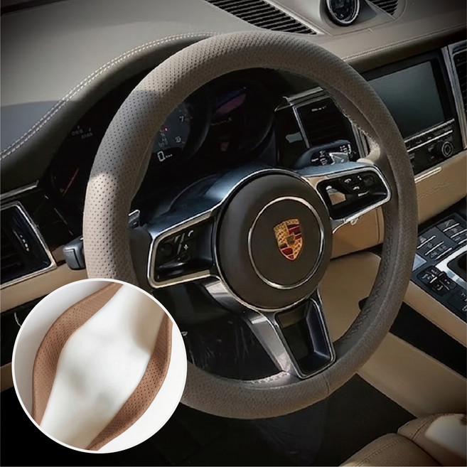 카사장 에어핏 자국 안남는 타공 핸들 커버, 올리브브라운