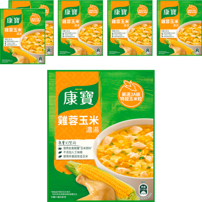 Knorr 康寶 自然原味 雞蓉玉米濃湯, 54.1g, 6包