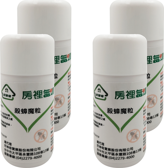 好神奇 房裡無蟑 殺蟑魔粒, 50g, 4罐