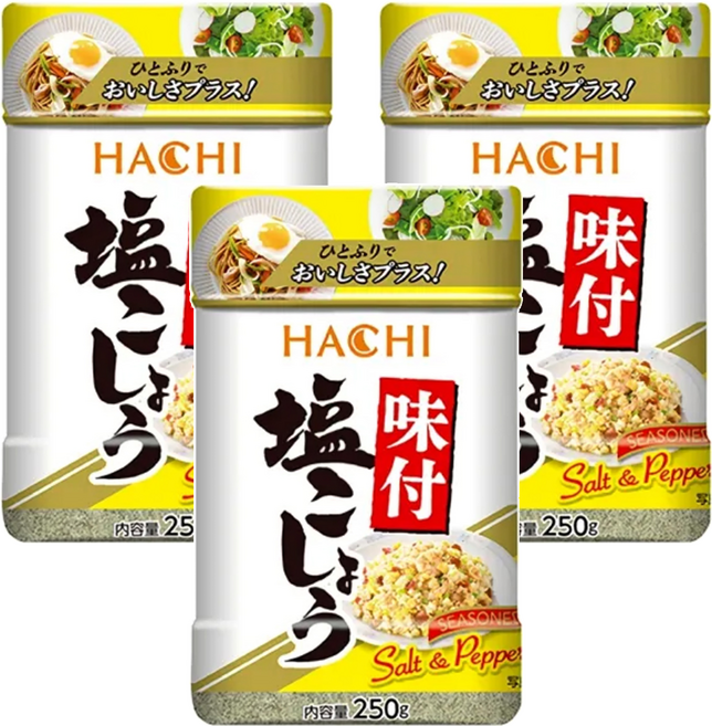 HACHI 味付胡椒鹽, 250g, 3罐
