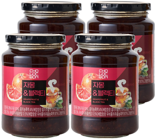 초록원 자몽 블랙티, 560g, 1개입, 4개