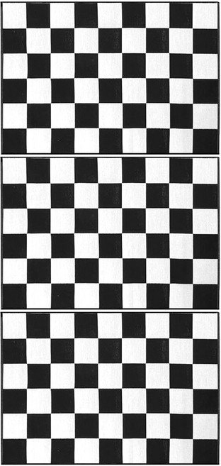 咪咪購物 吸水桌墊, 黑白棋盤格, 30 x 40cm x 厚度5mm, 3個