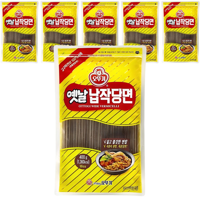 오뚜기옛날 납작당면, 400g, 6개