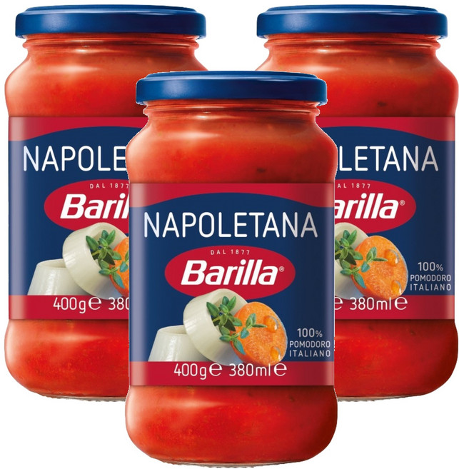 Barilla 百味來 拿坡里地中海義大利麵醬, 3個, 400g