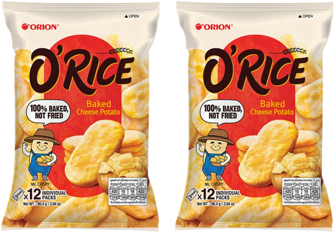 ORION 好麗友 O'RICE米餅 起司馬鈴薯口味, 86.4g, 2袋