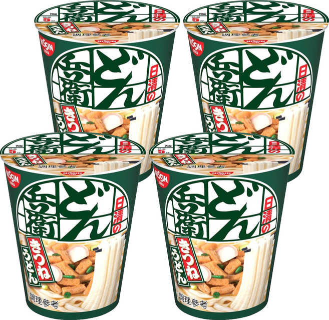 NISSIN 日清 咚兵衛 日式油豆腐杯裝烏龍麵 82g, 4入