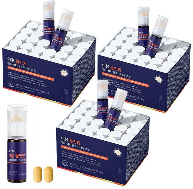 닥터블릿 정품 이뮨 올인원 멀티비타민앤미네랄 프로, 30회분, 3개