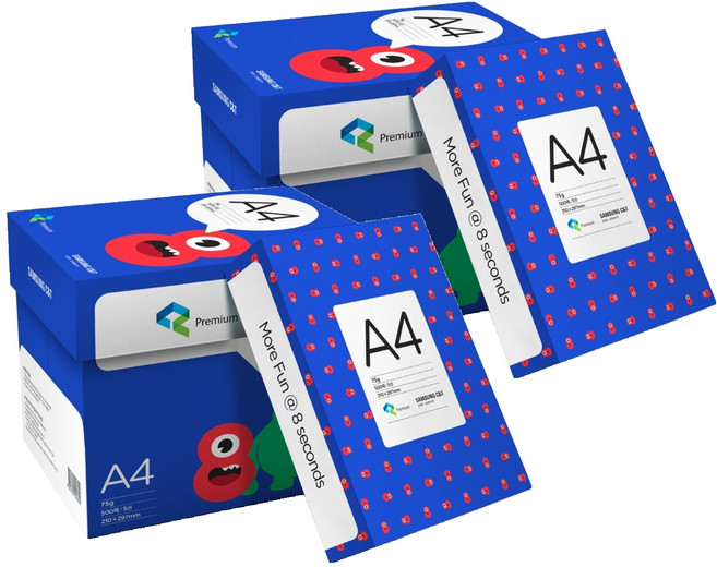 삼성물산 에잇세컨즈 복사용지 75g, A4, 5000매