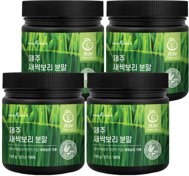 힐링스토리 제주 새싹보리 분말, 4개, 120g