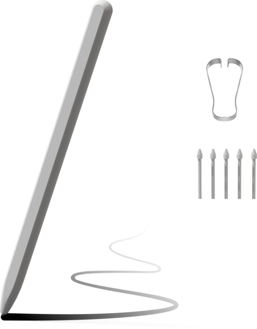 일리온 갤럭시탭 S펜 호환 EMR 스타일러스 터치펜, 화이트, 1개