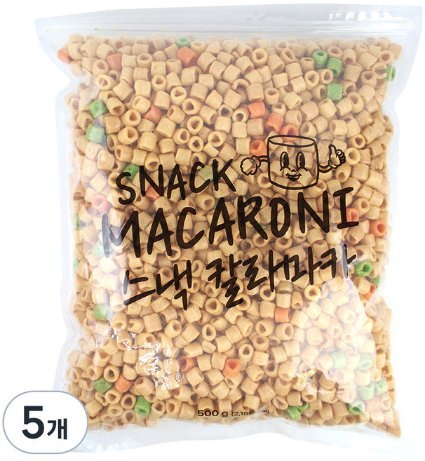 우리가스토리 칼라마카 마카로니 뻥튀기, 500g, 5개